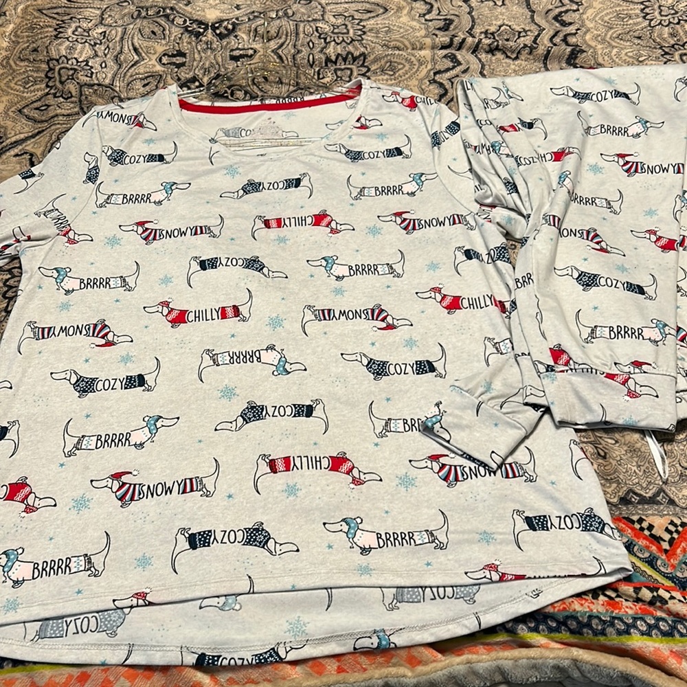 Dachshund pajama set, small